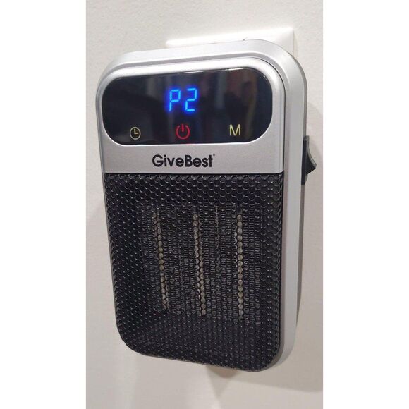 800W Wall Outlet Space Heater with Remote - Picture 3 of 4